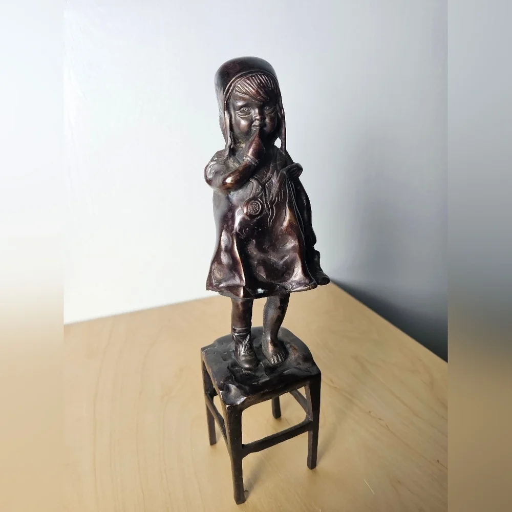 Bronze Reproduction of Juan Clara's Girl on a Stool